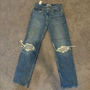Levi's Blue Distressed Women's Jeans